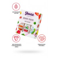 Набор гелей-смазок Yovee для любви (721010+721014+721054), вкус(мал/мята+карам) + увл(алоэ), 3х50 мл