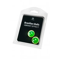 Массажное масло SECRET PLAY BRAZILIAN BALLS, с эффектом вибрации, 2 х 4 гр