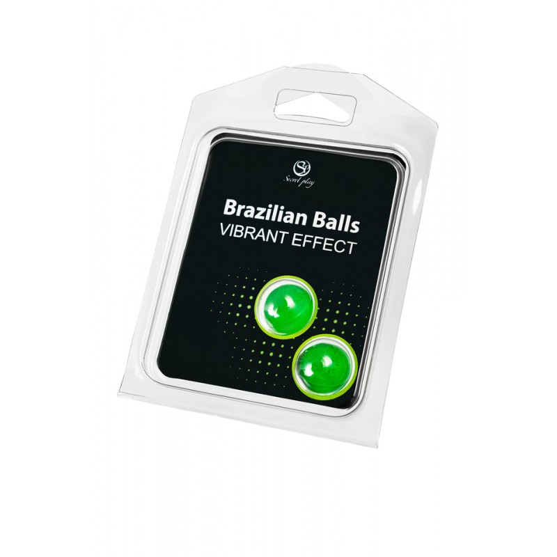 Массажное масло SECRET PLAY BRAZILIAN BALLS, с эффектом вибрации, 2 х 4 гр