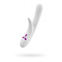 Вибратор на батарейках rabbit OVO K4, силикон, белый, 23,5 см