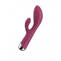 Вибратор-кролик с ротацией Satisfyer Spinning Rabbit 1, силикон, бордовый, 20,5 см