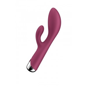 Вибратор-кролик с ротацией Satisfyer Spinning Rabbit 1, силикон, бордовый, 20,5 см