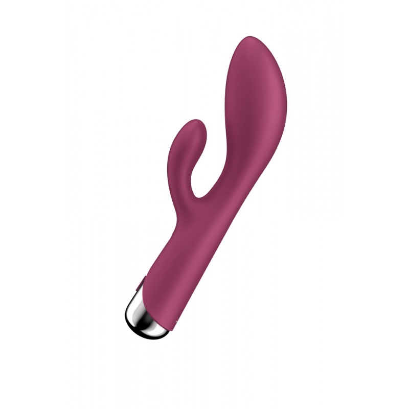 Вибратор-кролик с ротацией Satisfyer Spinning Rabbit 1, силикон, бордовый, 20,5 см
