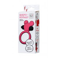 Виброкольцо на пенис Штучки-дрючки, силикон, розовое, Ø 3,1 см