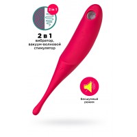 Вакуум-волновой бесконтактный стимулятор клитора Satisfyer Twirling Pro, силикон, красный