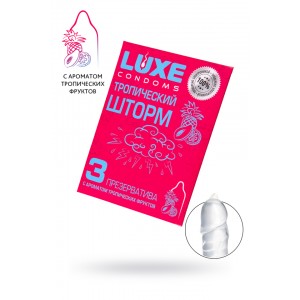 Презервативы Luxe КОНВЕРТ, Тропический шторм, манго, 18 см., 3 шт. в упаковке