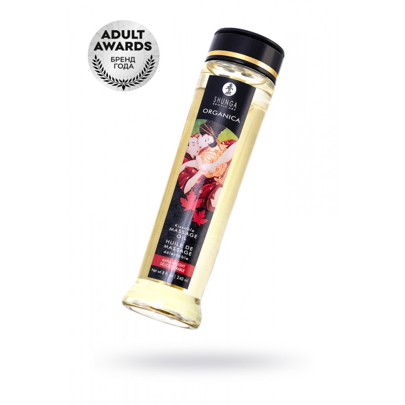 Масло для массажа Shunga Organica Maple Delight, натуральное, возбуждающее, с ароматом кленового сиропа, 250 мл