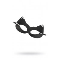 Маска Штучки-дрючки «Кошка» с заклепками, кожа, черная