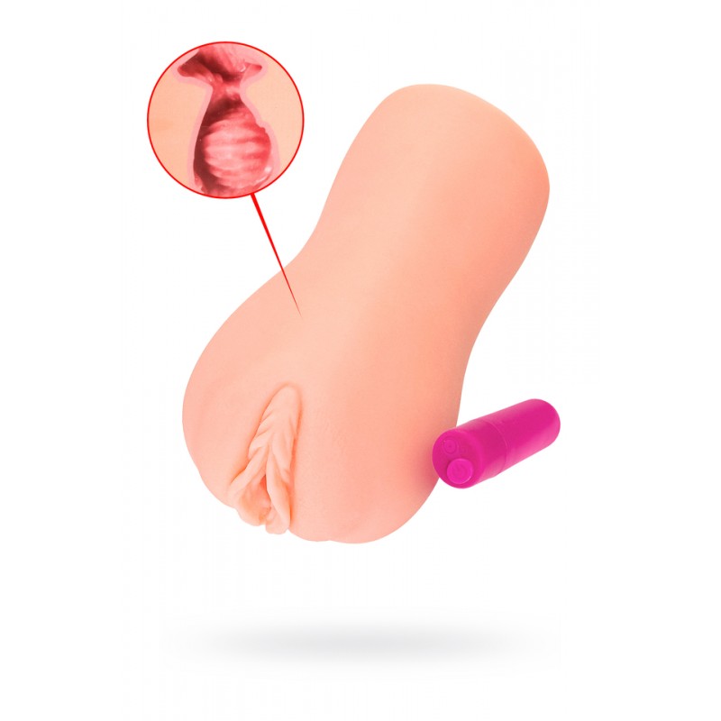 Мастурбатор реалистичный с вибрацией KOKOS EMILY ONAHOLE, TPR, телесный, 17.5 см