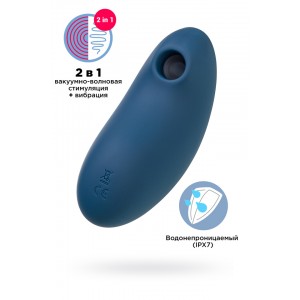 Вакуум-волновой бесконтактный стимулятор клитора Satisfyer Vulva Lover 2, силикон, синий