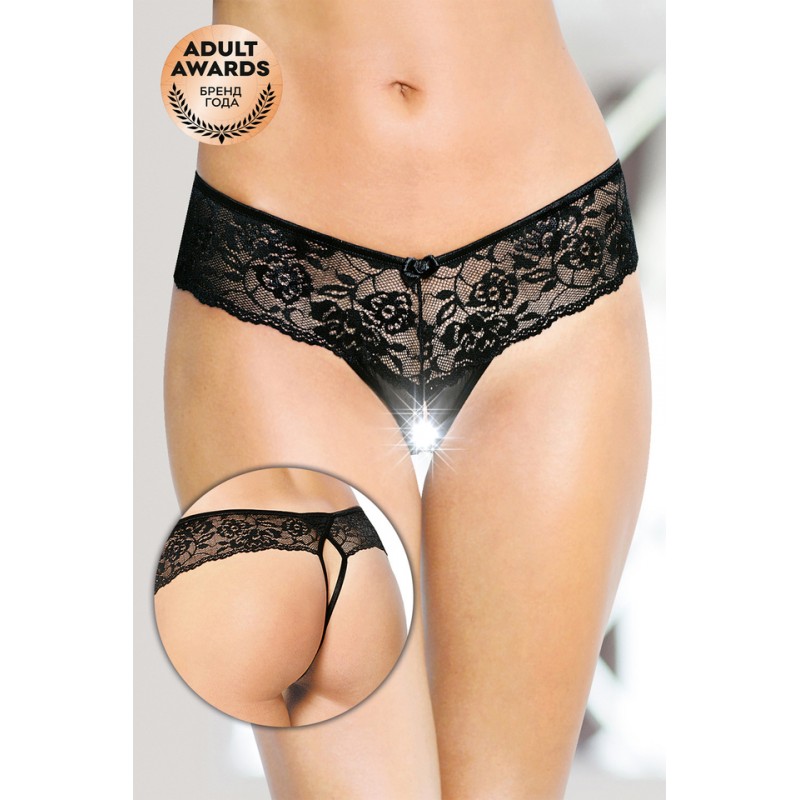 Трусики кружевные SoftLine Collection, черный, M/L