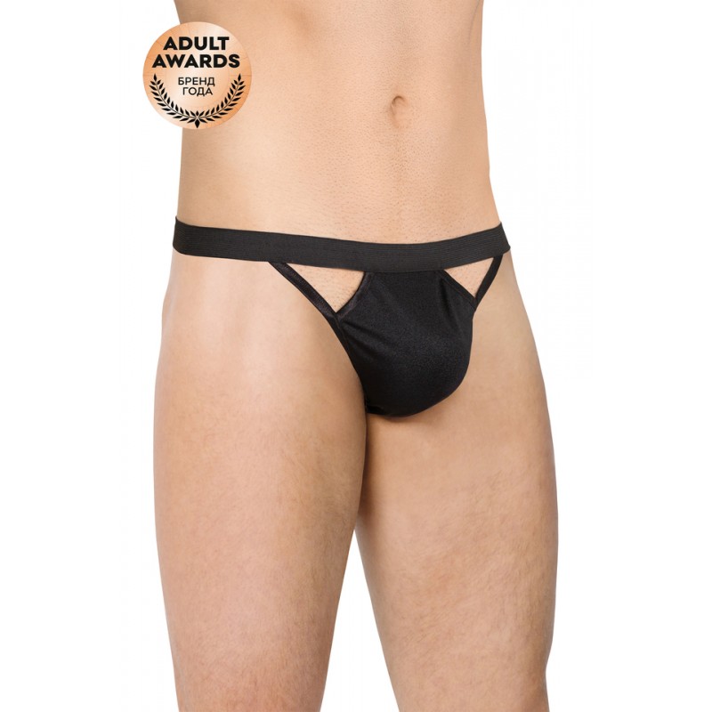 Стринги мужские с вырезами по бокам SoftLine Collection, черный, OS