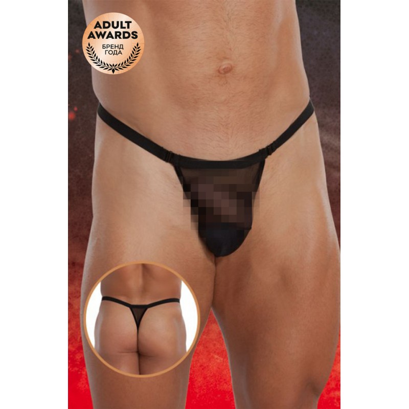 Стринги мужские из сетки SoftLine Collection, черный, S/L