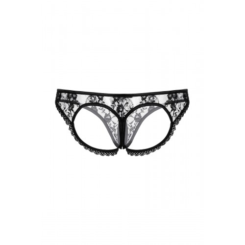 Трусики с открытыми ягодицами и вырезом SoftLine Collection, черный, M/L