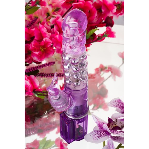 Вибратор с клиторальным стимулятором TOYFA A-Toys  High-Tech fantasy , TPE, Фиолетовый, 26,5 см