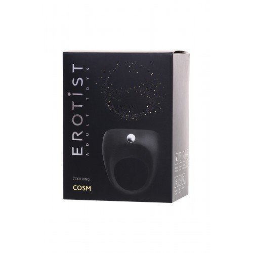 Виброкольцо Erotist Cosm, силикон, чёрный, 5.3 см, Ø 2,7 см