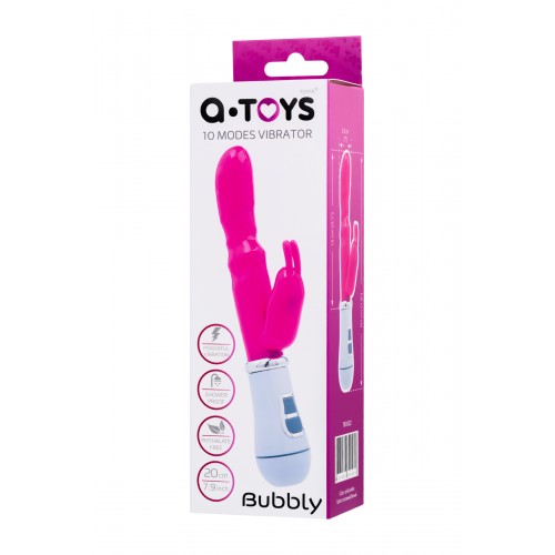 Вибратор с клиторальным стимулятором TOYFA A-Toys  , TPE, Розовый, 20 см