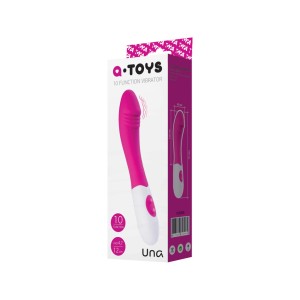 Нереалистичный вибратор TOYFA A-Toys  Una, Силикон, Розовый, 19,8 см (иной угол)