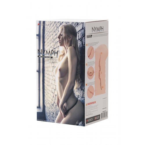 Мастурбатор реалистичный KOKOS Three Sisters Nymph, TPR, телесный, 18 см