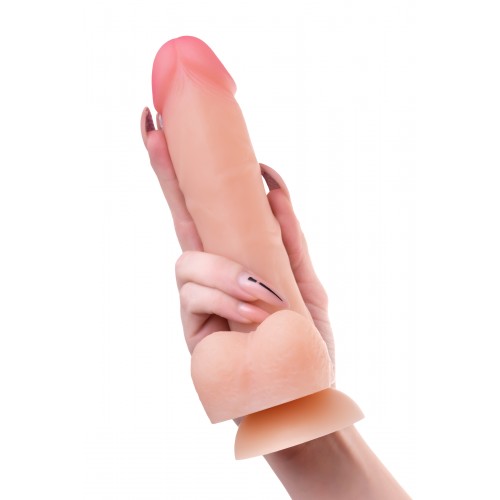 Фаллоимитатор RealStick Silicone Hugh J, телесный, 20,5 см
