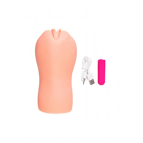 Мастурбатор реалистичный с вибрацией KOKOS EMILY ONAHOLE, TPR, телесный, 17.5 см