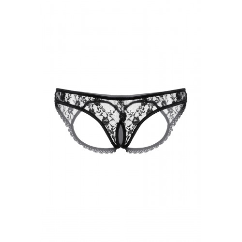 Трусики с открытыми ягодицами и вырезом SoftLine Collection, черный, M/L