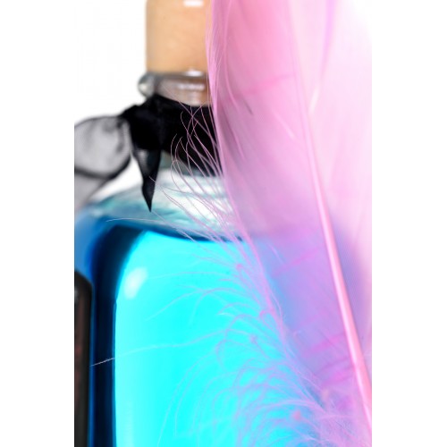 Комплект для сладких игр Orgie Lips Massage со вкусом сахарной ваты (массажное масло для поцелуев, перо и руководство), 100 мл