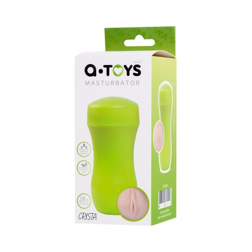 Мастурбатор TOYFA A-Toys, вагина, зеленый/телесный, 14 см