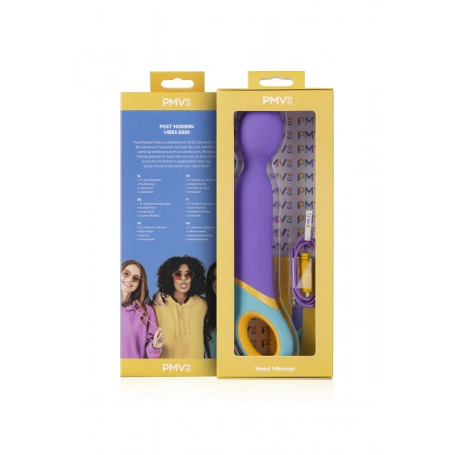 Нереалистичный вибратор PMV, Base - Wand , Силикон, Фиолетовый, 24 см.