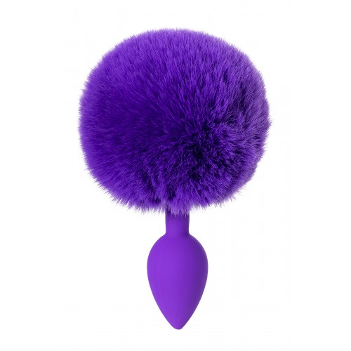 Анальная втулка с хвостом ToDo by Toyfa Sweet bunny, силикон, фиолетовая, 13 см, Ø 2,8 см, 42 г