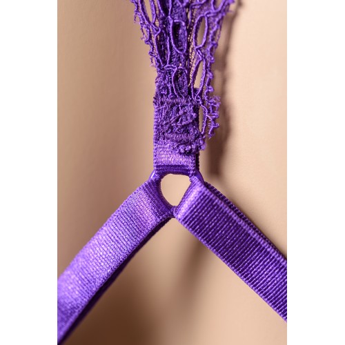 Боди Candy Girl London кружевное, фиолетовое, OS