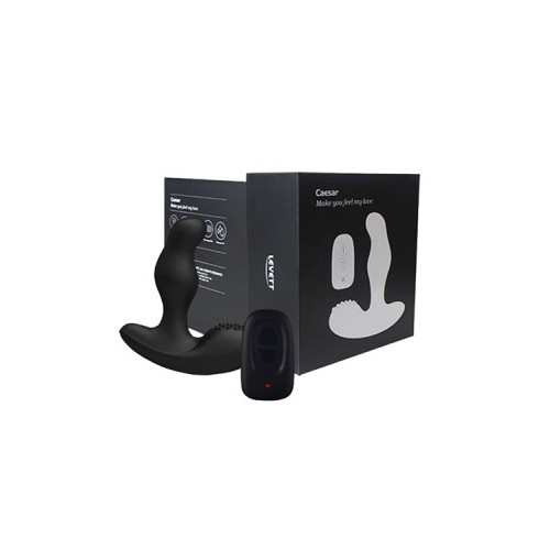 Стимулятор простаты Levett Caesar с вращающейся головкой, силикон, черный, 13 см