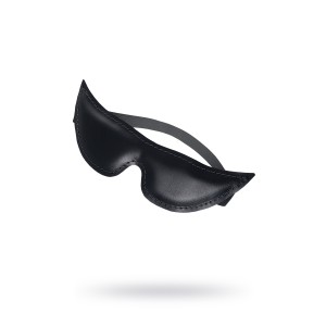 Маска мягкая закрытая острая Pecado BDSM, натуральная кожа, черная (иной угол)