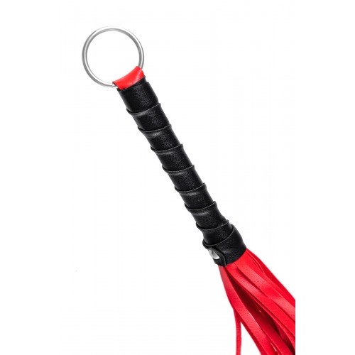 Флоггер Anonymo #0003, PU кожа, красный, 28 см