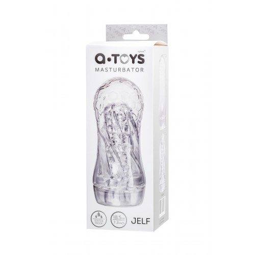 Мастурбатор A-Toys Jelf, ABS пластик, прозрачный, 18,5 см