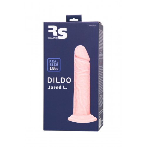 Фаллоимитатор RealStick Silicone Jared L, сайлекспан, телесный, 18 см
