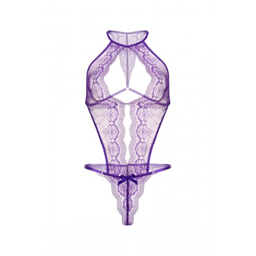Боди Candy Girl London кружевное, фиолетовое, OS