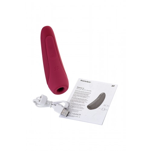 Вакуумный стимулятор Satisfyer Curvy 1+ Rose Red с дистанционном управлением