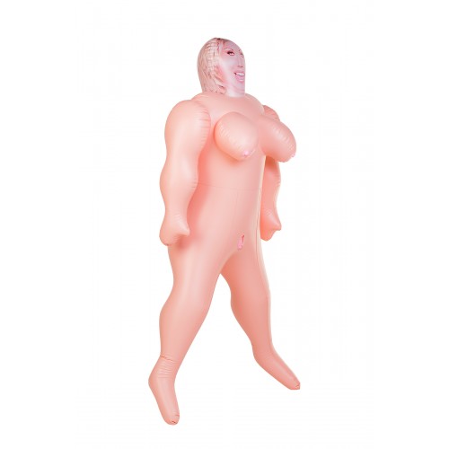 Кукла надувная Isabella, толстушка, TOYFA Dolls-X, с двумя отверстиями, блондинка, 160 см