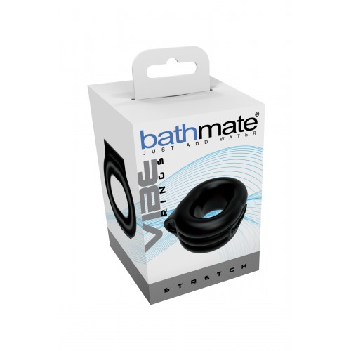 Виброкольцо на пенис Bathmate Stretch, elastomex, черный, Ø5 см