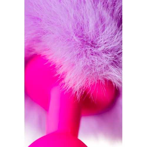 Анальная втулка с хвостом ToDo by Toyfa Sweet bunny, силикон, розово-фиолетовый, 13 см, Ø 2,8 см, 44 г