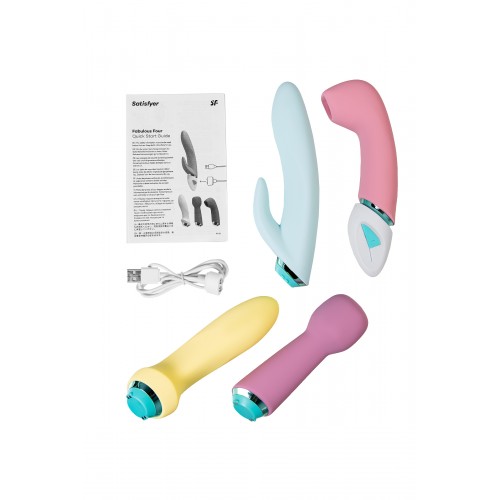 Набор вибраторов Satisfyer Fabulous Four, силикон, ассорти