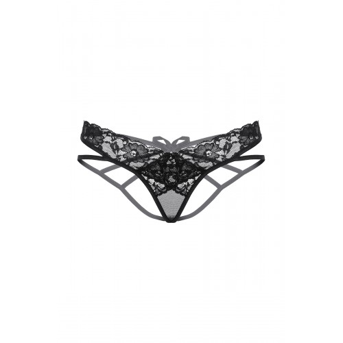 Стринги с двойным доступом SoftLine Collection, черный, S/M