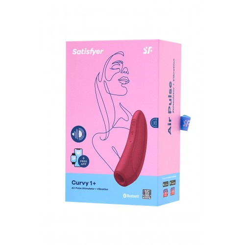 Вакуумный стимулятор Satisfyer Curvy 1+ Rose Red с дистанционном управлением