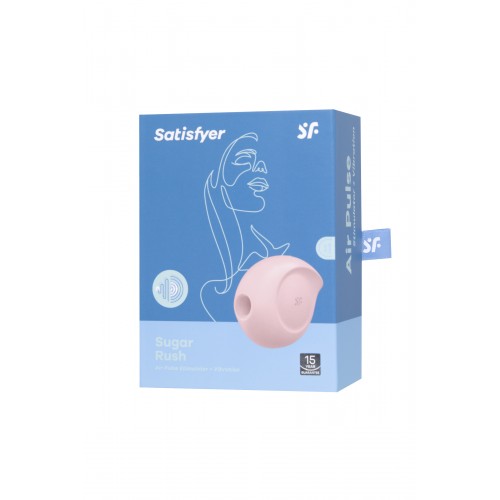 Вакуум-волновой бесконтактный стимулятор клитора Satisfyer Sugar Rush, силикон, розовый