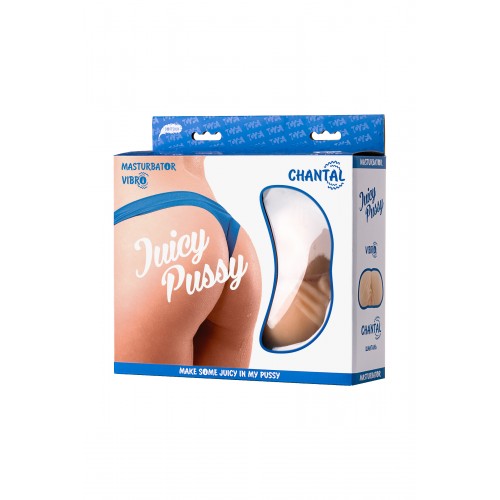 Мастурбатор реалистичный TOYFA Juicy Pussy Chantal с вибрацией, вагина и анус, TPR, телесный, 14,5 см