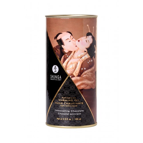 Масло для массажа Shunga Intoxicating Chocolate, разогревающее, с ароматом шоколада, 100 мл