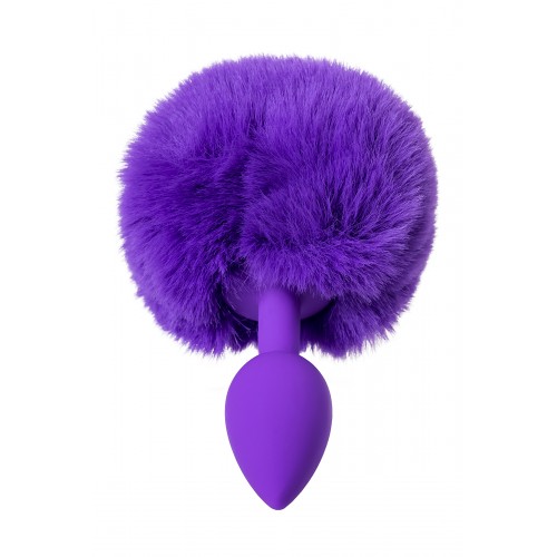 Анальная втулка с хвостом ToDo by Toyfa Sweet bunny, силикон, фиолетовая, 13 см, Ø 2,8 см, 42 г