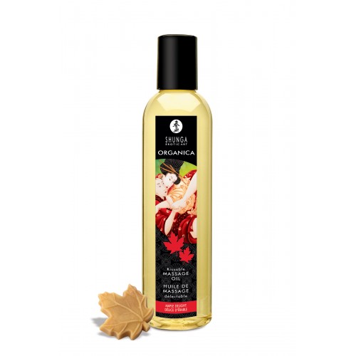 Масло для массажа Shunga Organica Maple Delight, натуральное, возбуждающее, с ароматом кленового сиропа, 250 мл
