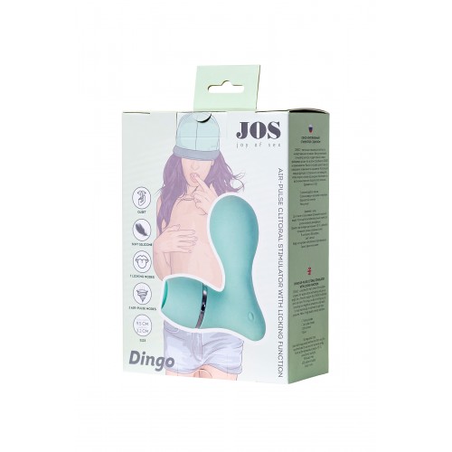 Вакуумный стимулятор клитора с язычком JOS DINGO, силикон, мятный